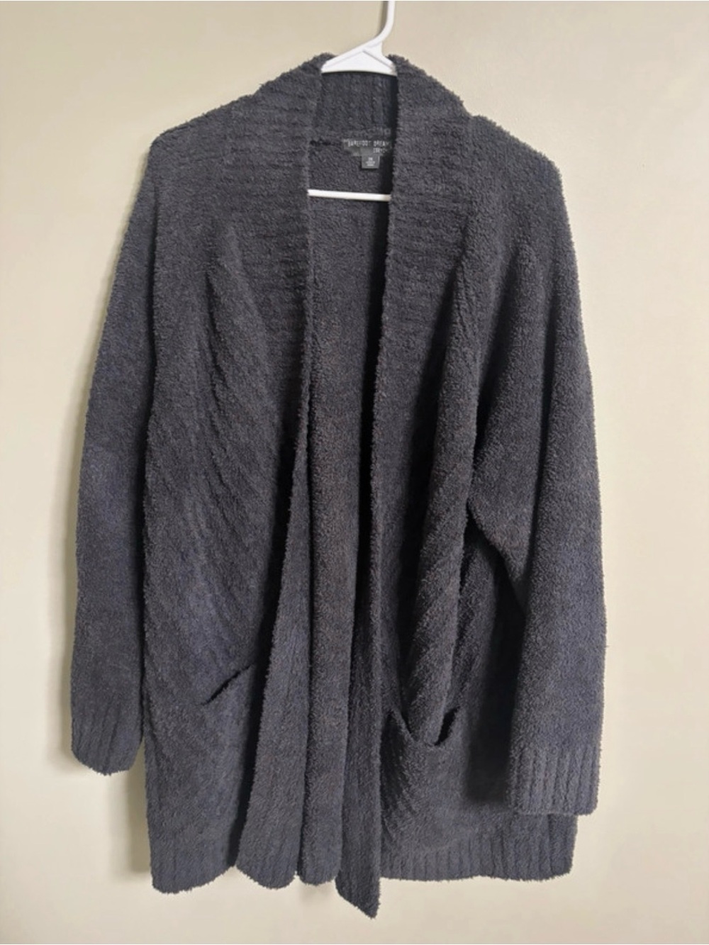 Barefoot Dreams Dark Gray Open-Front Cardigan